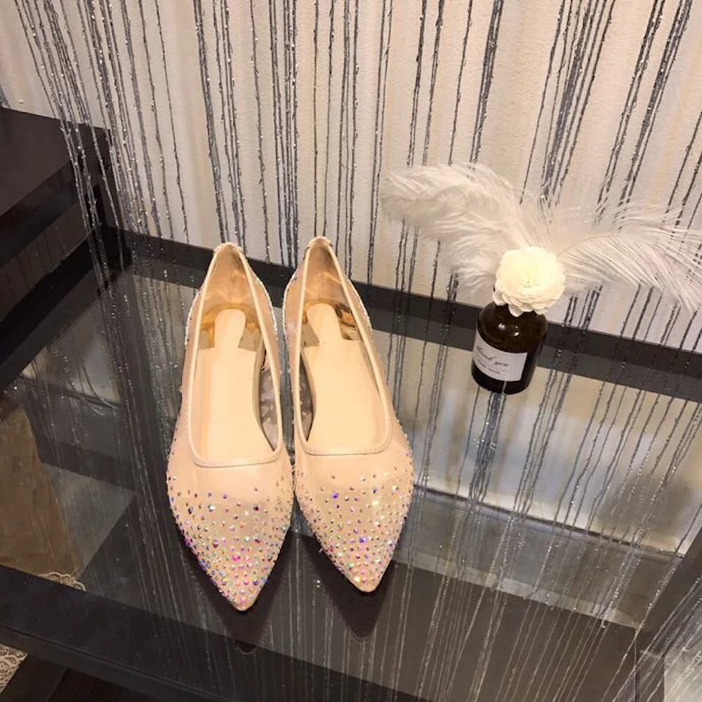 Для женщин обувь Пикантный острый носок сетки Обувь на высоких каблуках женские