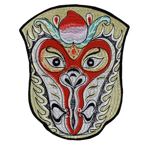 Mask 1 1 шт. в китайском стиле Пекинская опера маски для лица модная ткань вышивка железные на патчи аппликация Швейные принадлежности TH822 - Цвет: Mask 1