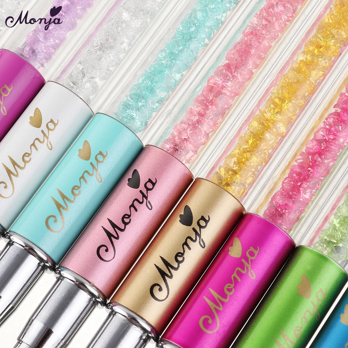 10 цветов кисточки для ресниц со стразами тушь спиральные палочки аппликатор