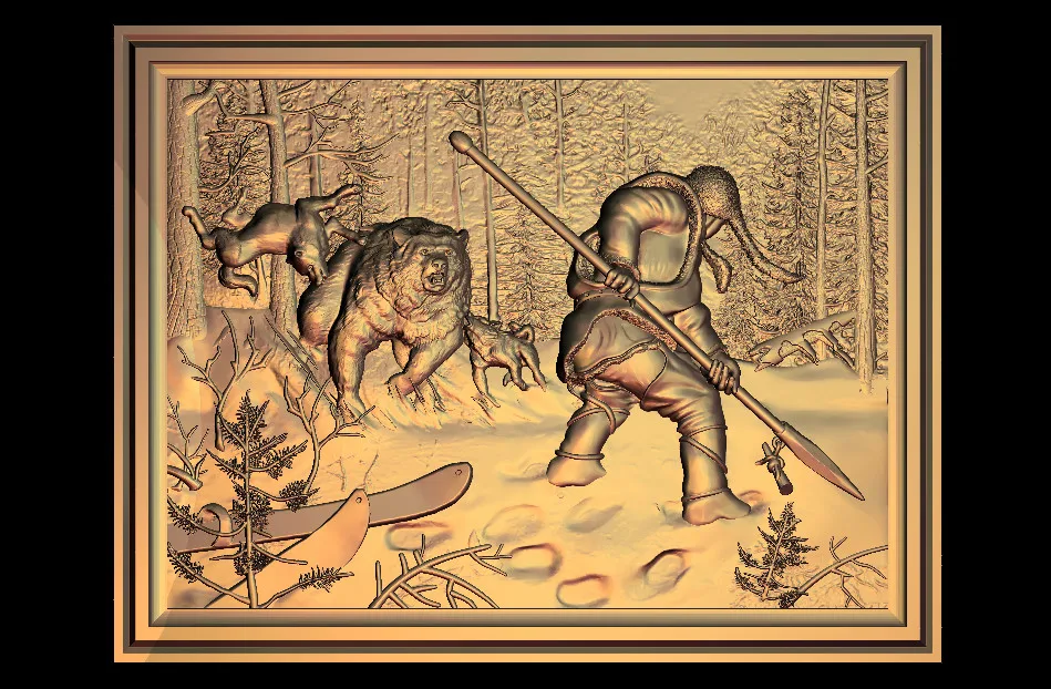 Модель 3D STL для фрезерного станка с ЧПУ гравировального рельефный Artcam aspire M43|3d stl