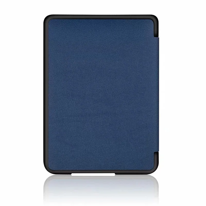 Navy blue Печатный чехол из искусственной кожи чехол для Kobo Clara N249 Прозрачный HD 6," чехол для электронной книги силиконовый Магнитный защитный Чехол+ пленка+ стилус - Цвет: Navy blue