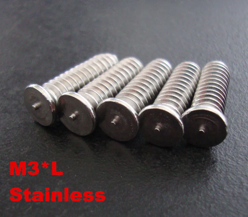 100 шт./лот сварочный болт из нержавеющей стали винт M3 * 6/8/10/12/16/20/25|Дверные зажимы