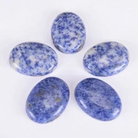 1pc natural stone sodalite cabochon beads oval cab 13x18mm 30x40mm semi precious stones fit handmade jewelry women men j009