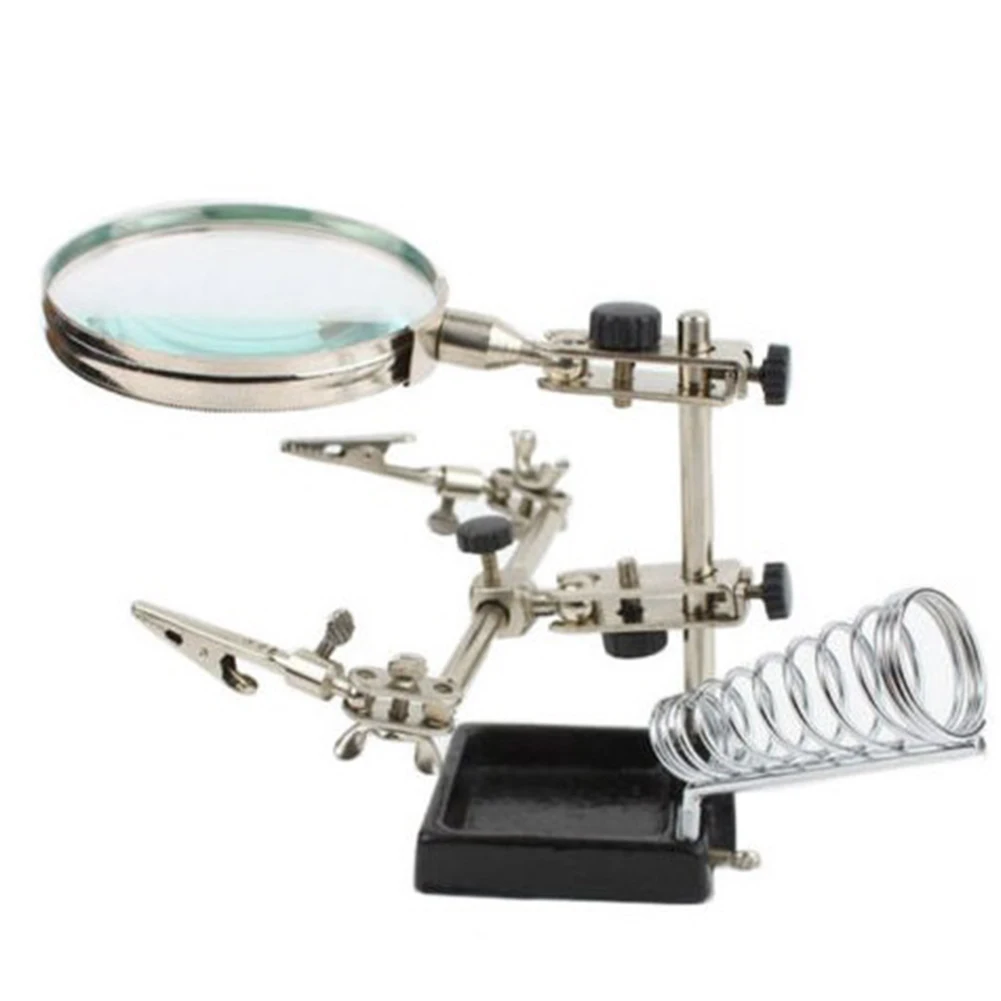 Держатель с лупой подарок помощь Третий ручной зажим настольные украшения Лупа