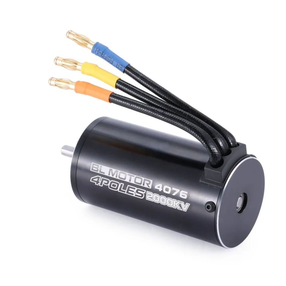 4076 2000KV 4 полюса бесщеточный двигатель 120A ESC с светодиодный карточкой для