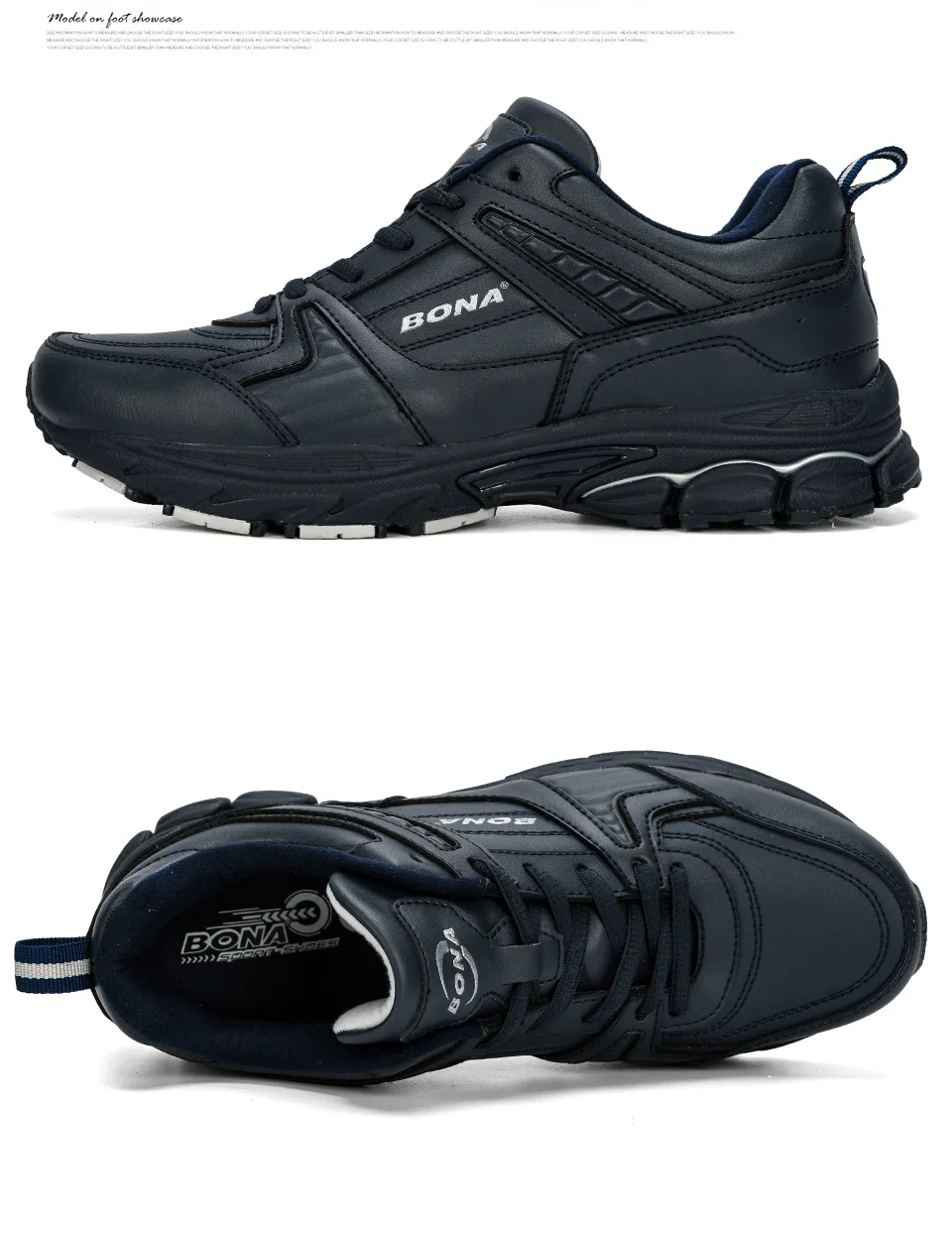 BONA/Новинка года; дизайнерская обувь; chaussure homme; уличная Мужская обувь для бега; кожаные кроссовки; Мужская Спортивная обувь; мужские кроссовки для бега и бега