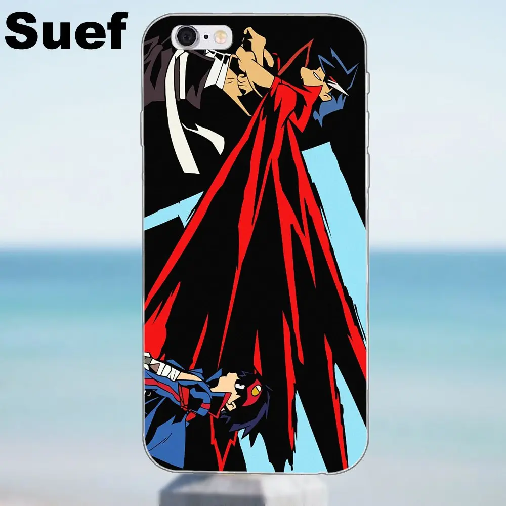 Для iPhone X 4 4S 5 5S 5C SE 6 6S 7 8 Plus Samsung Galaxy A3 A5 J1 J3 J5 J7 2016 2017 мягкие чехлы из ТПУ Tengen Toppa Gurren