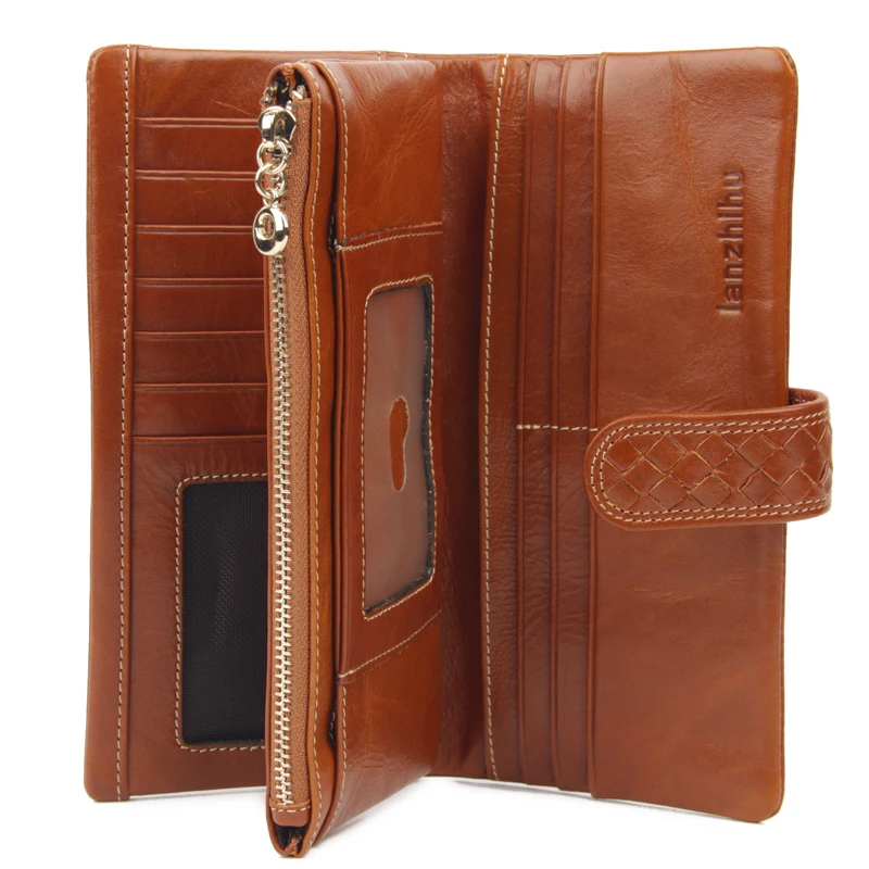 Распродажа 2016 Новинка Для женщин кошельки моды масло воск коровьей чехол из