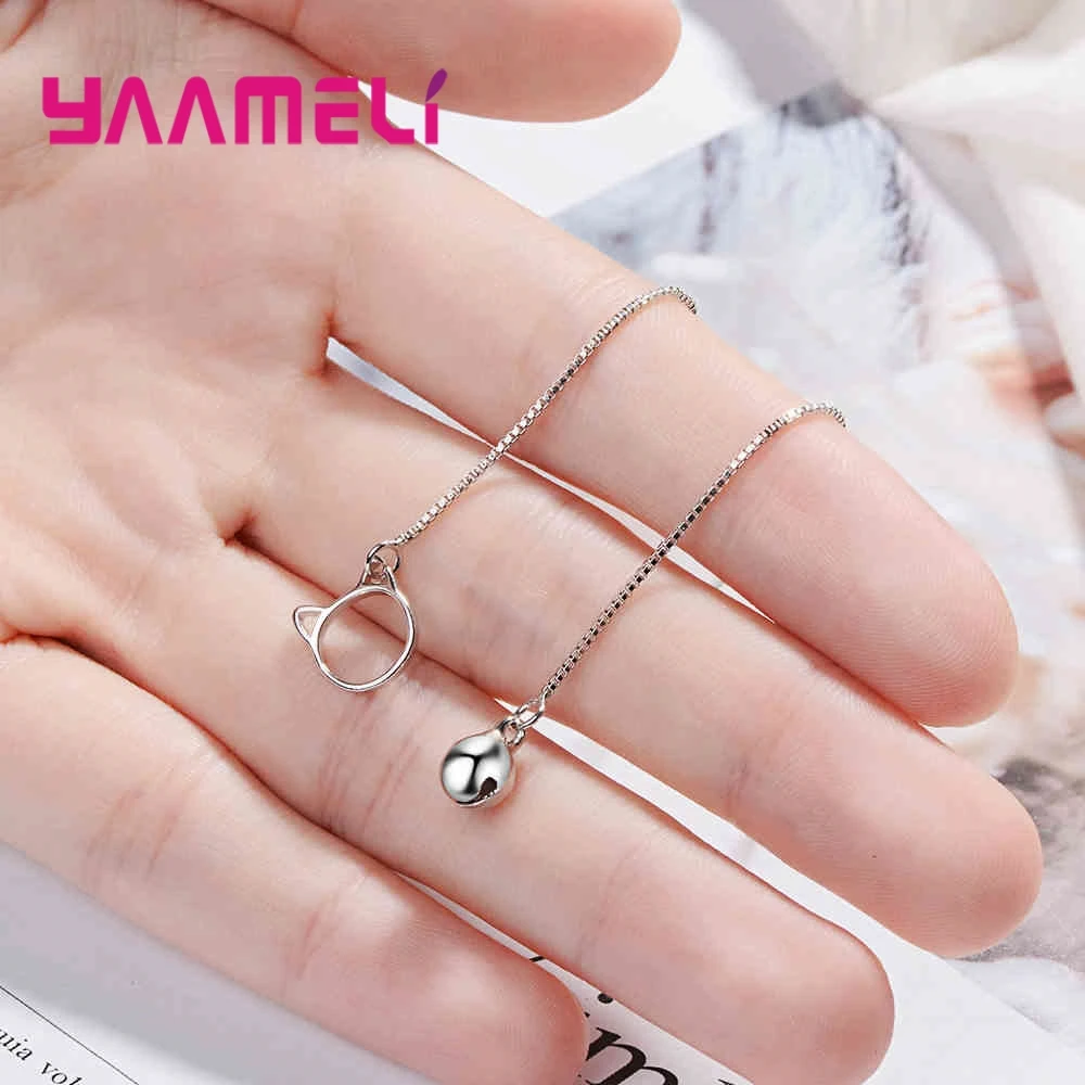 

Top Quality Simple Creative Animal Ear Line 925 Sterling Silver Fashion Earrings Jewelry For Beauty Girl Wholesale