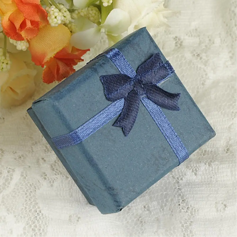 4x4x3cm Royalblue 1 шт. коробка для хранения ювелирных изделий черное ожерелье коробка для кольца Подарочная коробка бумажная коробка для украшений Упаковка браслет серьги дисплей с губкой - Цвет: 4x4x3cm Royalblue