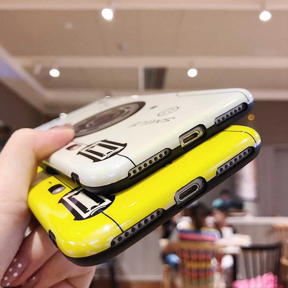 CASEIER чехол для телефона iPhone 7 6 PLUS X XS MAX XR IMD камера цветной мягкий 6S 8 Plus Чехлы Fundas |