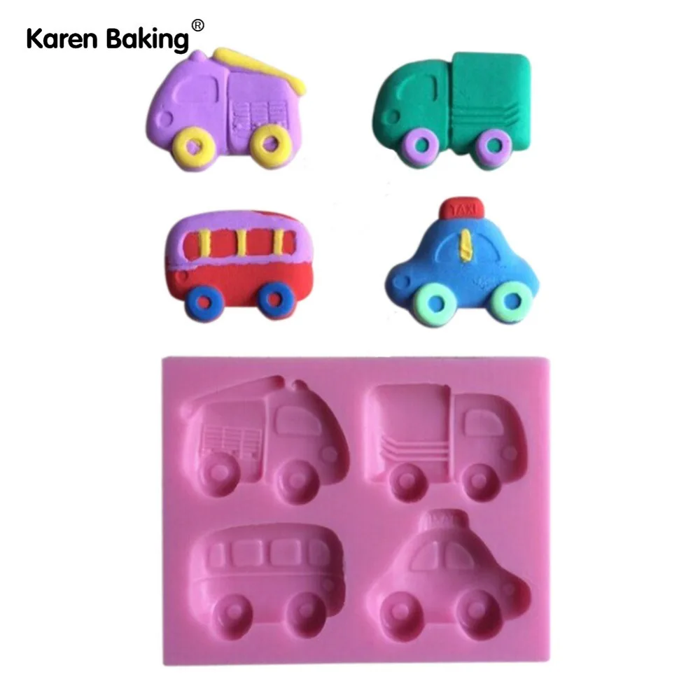 Lovely Bus And Truck Taxi Shape Fondant Cake Molds Tools Decorating Cooking Tools-C381 | Дом и сад
