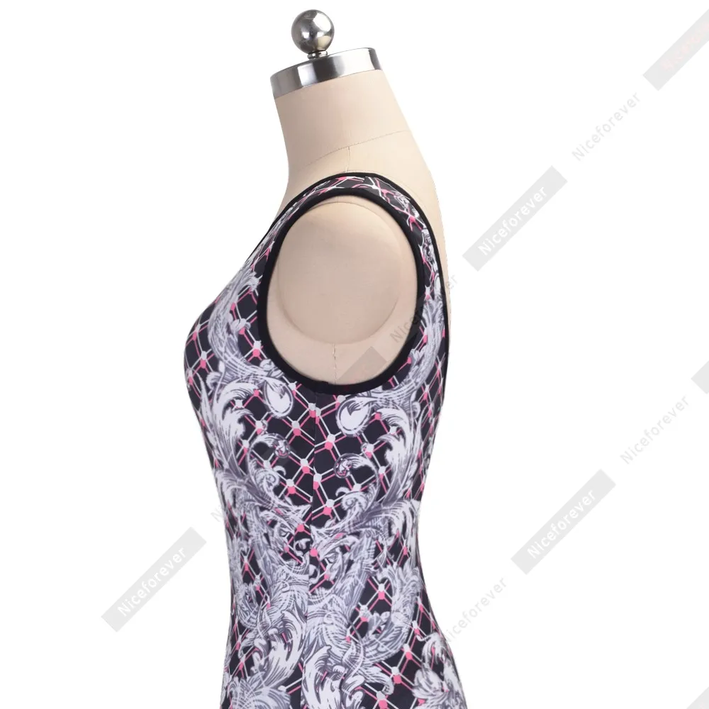 Женское платье карандаш без рукавов Элегантное повседневное летнее с цветочным