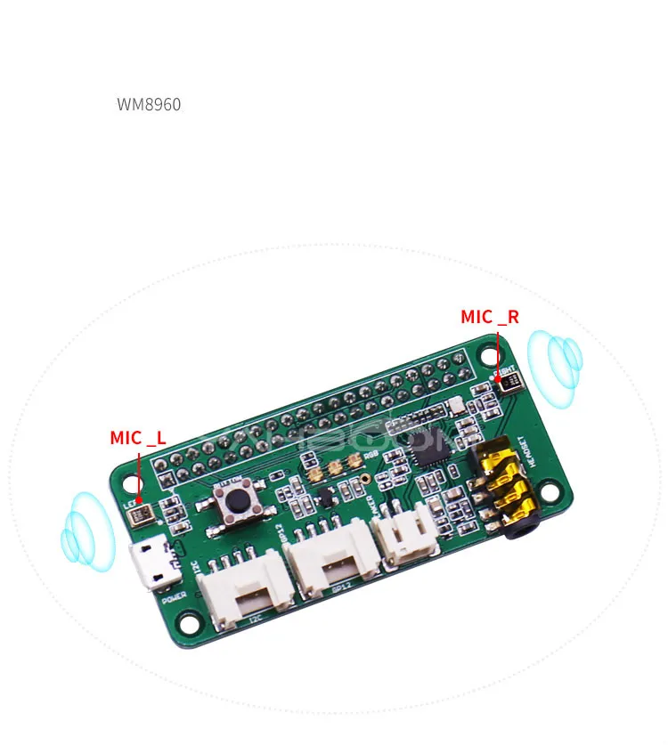 Raspberry Pi Speaker Re 2 Mics (микрофон) HAT плата расширения для 3 Model B + Plus 3B Zero W|Портативные
