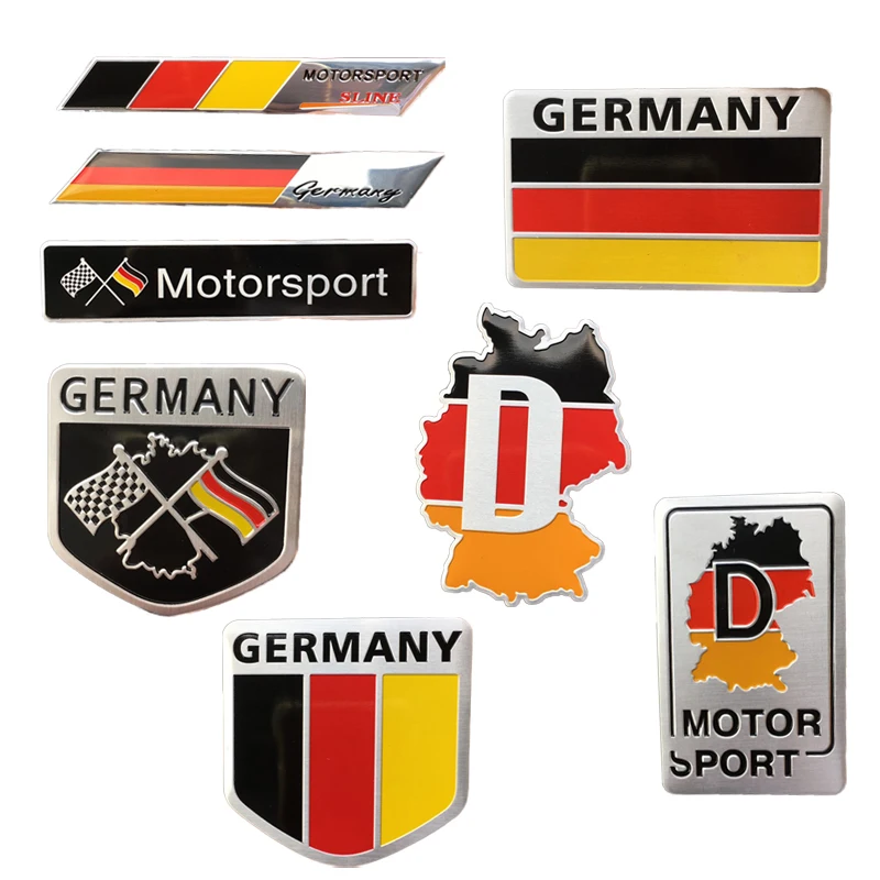 3D Car Stickers and Decals German Flag Color Emblem for Refitting National Logo Decal Vinyl Auto Accessories | Автомобили и