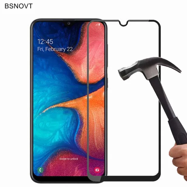 Protector de pantalla de tel&eacute;fono Samsung Galaxy A20, cristal templado para Samsung Galaxy A20, pel&iacute;cula BSNOVT, 2 uds.-0