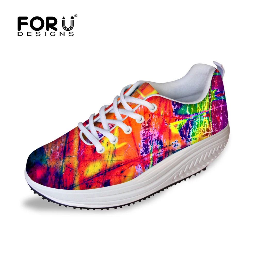 FORUDESIGNS Height Increasing Women Slimming Swing Shoes Multicolor Teen Girls Rocking Wedge Zapatillas Mujer | Обувь