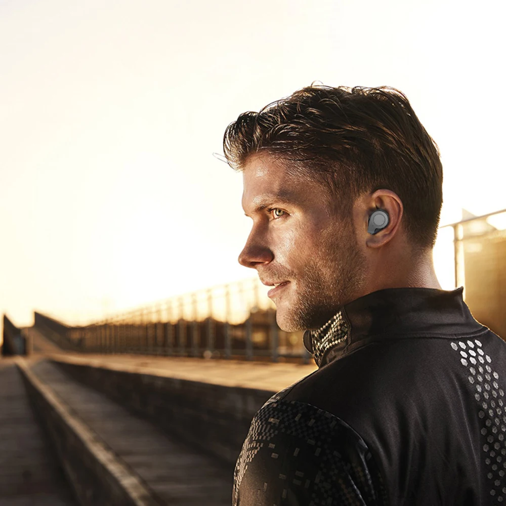 Bluetooth гарнитура 5 0 Беспроводные стереонаушники спортивные наушники с зарядным