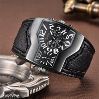 oulm unique design 2 time zone watches men luxury brand wide leather strap sports watch man quartz wristwatch erkek kol saati