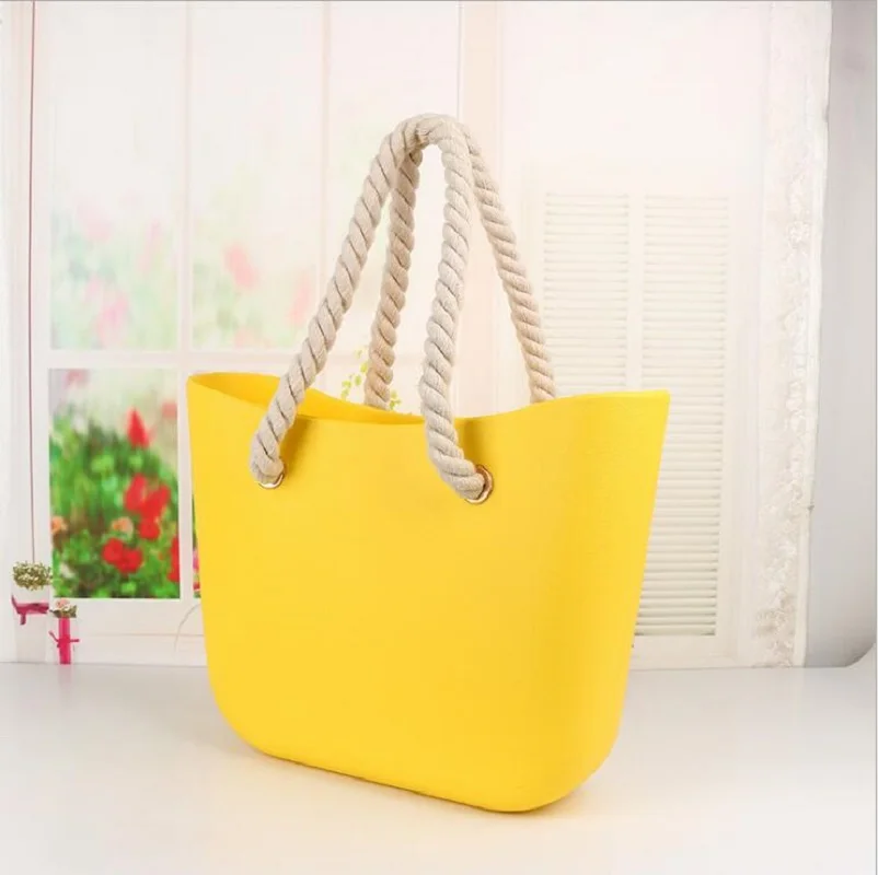 Пляжная сумка с плетением obag ручками классическая форма женская baobao маленькая