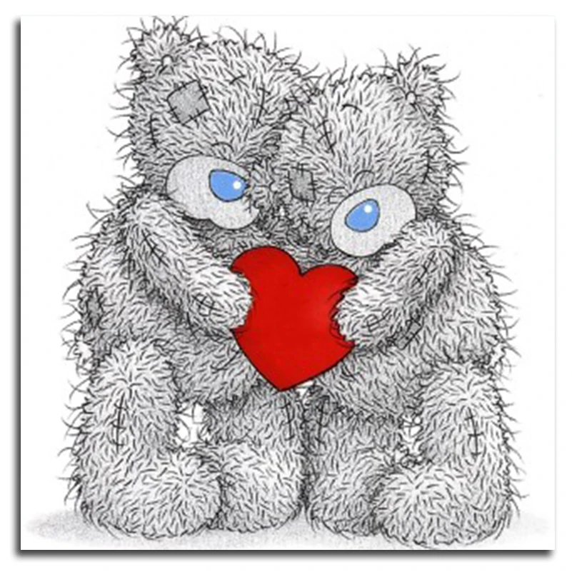 Алмазная мозаика картина с медведями наборы Стразы мультфильм животных diy 5d