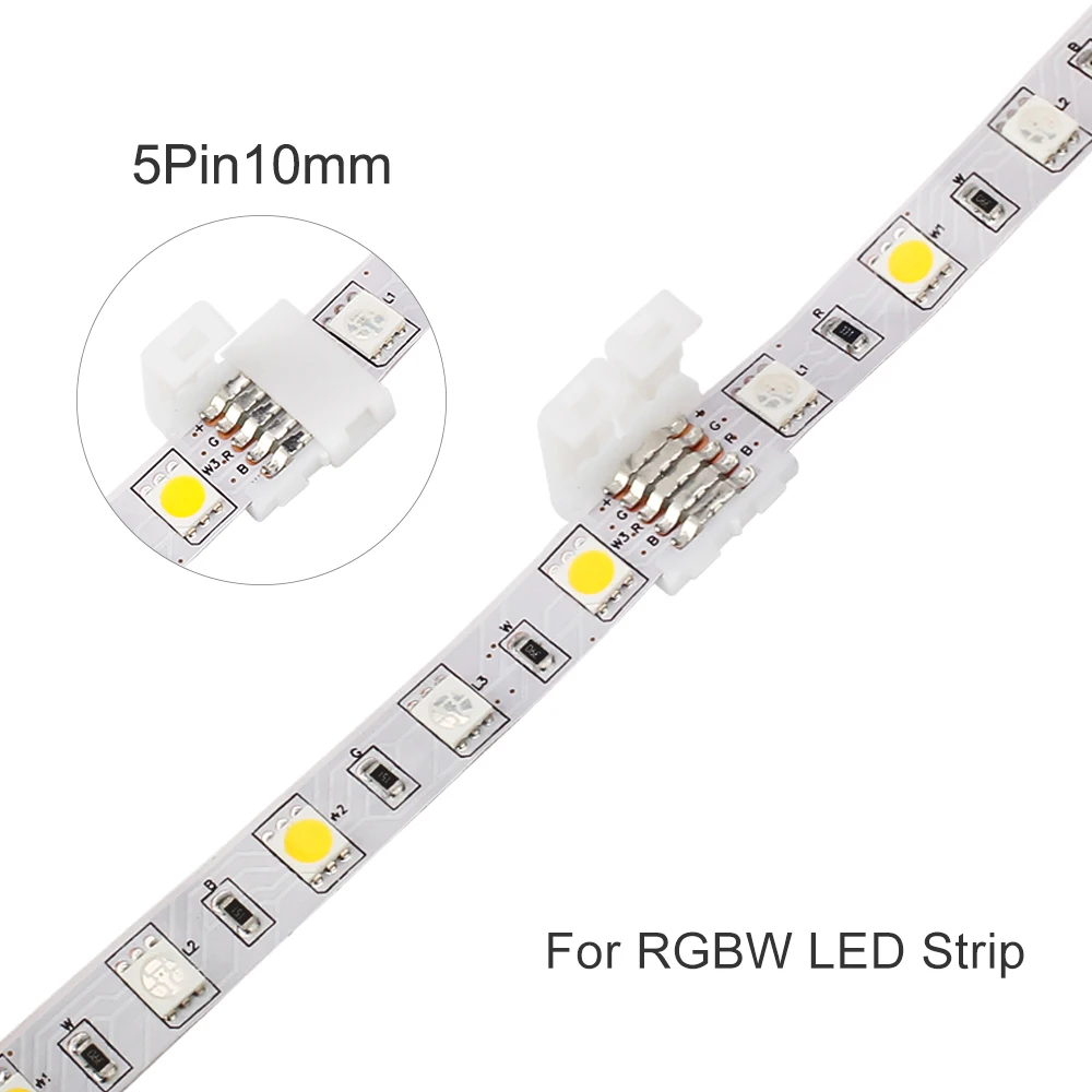 3Pin светодиодные ленты разъемы 2Pin 8 мм/2Pin 10 мм/4Pin мм/5Pin мм Свободный соединитель
