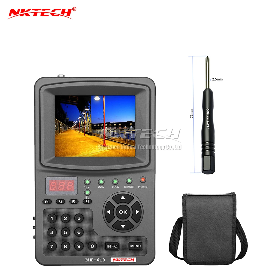 NKTECH HD цифровое спутниковое устройство поиска ТВ-сигнала NK-610 монитор камеры CCTV тестер Аналоговый Камера s-Video Аудио Тесты 1080 P 3," TFT