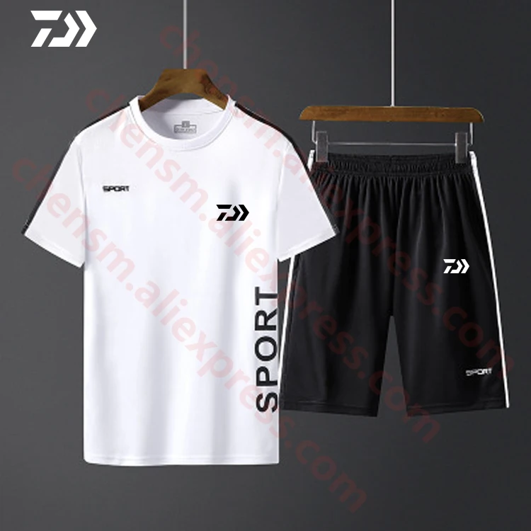 Новинка футболка и шорты DAIWA для рыбалки мужские спортивные дышащие