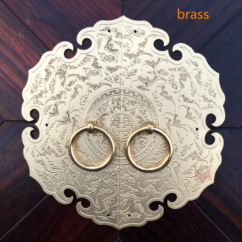 Ручка медная для шкафа с античной гравировкой и цветами | Обустройство дома