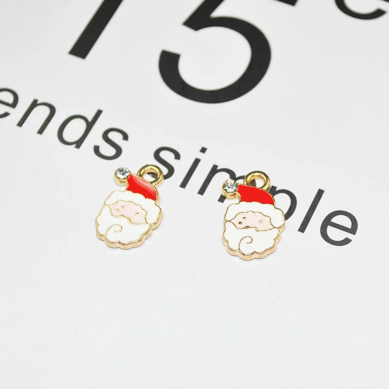 Рождественские Подвески эмалированные подвески для браслета ожерелья сережек 20