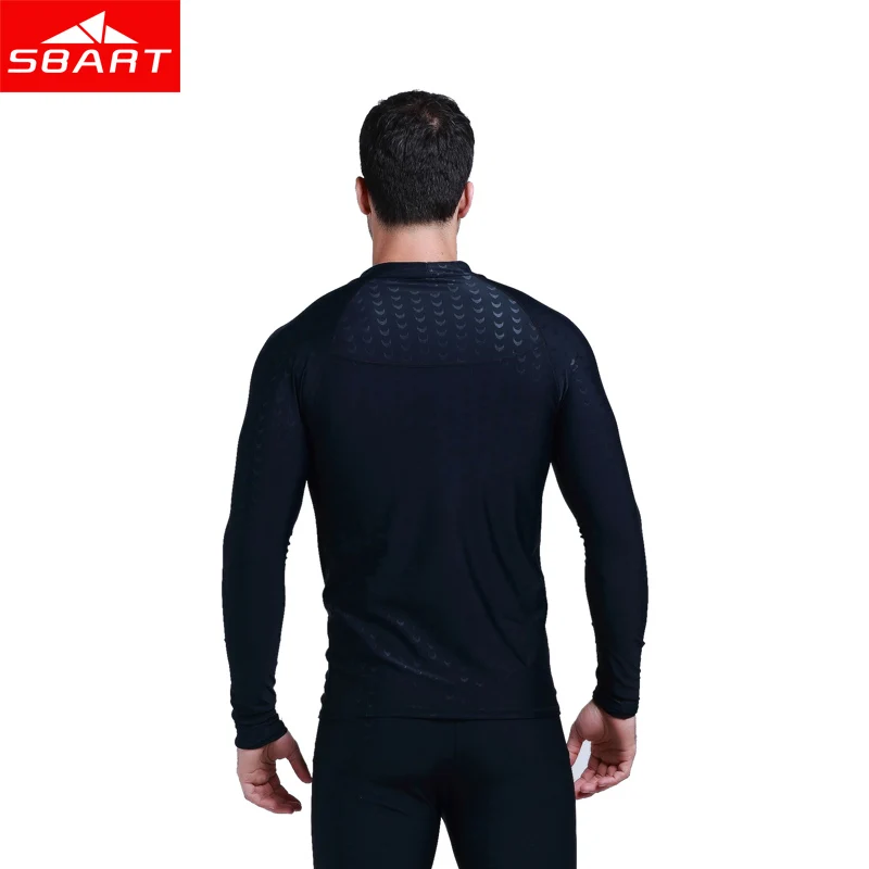 Мужские рубашки для плавания SBART с защитой от солнечных лучей длинным рукавом Upf 50