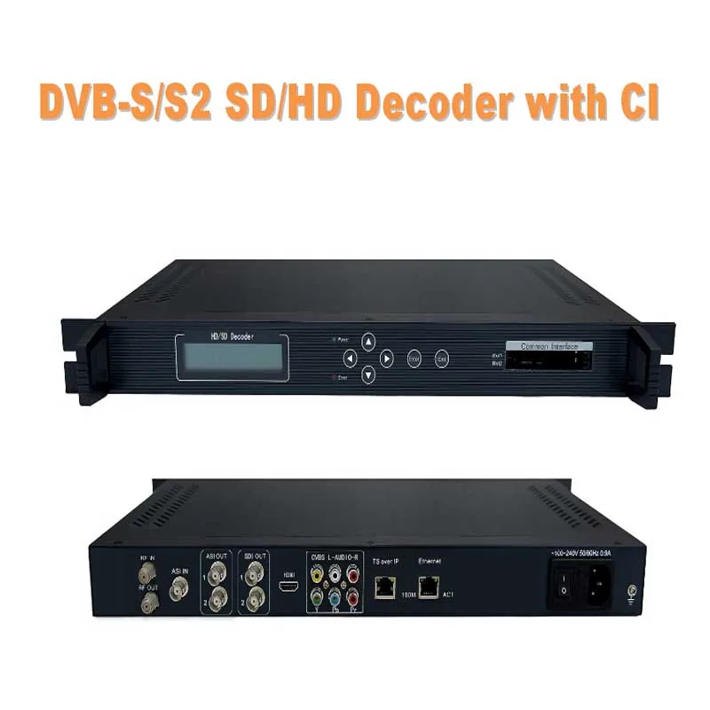 DVB S/S2 HD RTP декодер (DVB T/T2 + ASI IP/RTP in 2 * CI AV HDMI SDI YPbPr out) цифровой ТВ Headend System SC 5321|hdmi tv|tv hdmihd