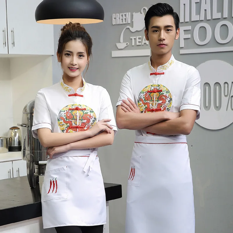 2018 униформа шеф-повара отеля двойная куртка кухонная для ресторана официанта