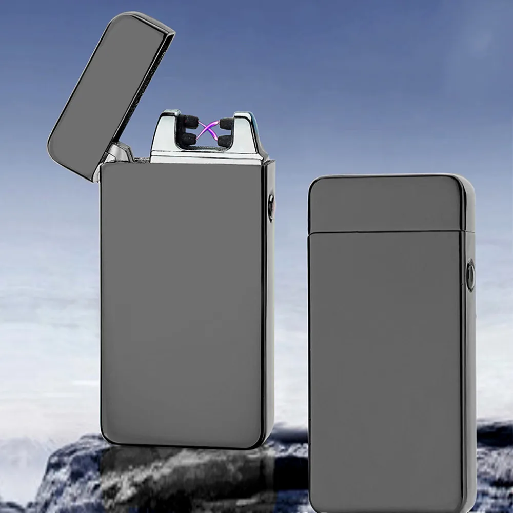 Зажигалки для курения USB зарядка двойная дуга зажигалки беспламенный фонарь