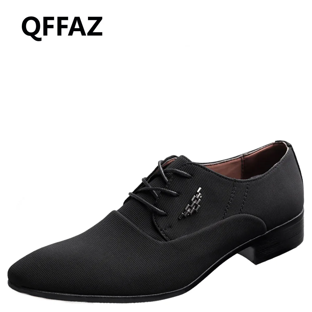 QFFAZ/мужские оксфорды модные черные мужские парусиновые туфли дышащие