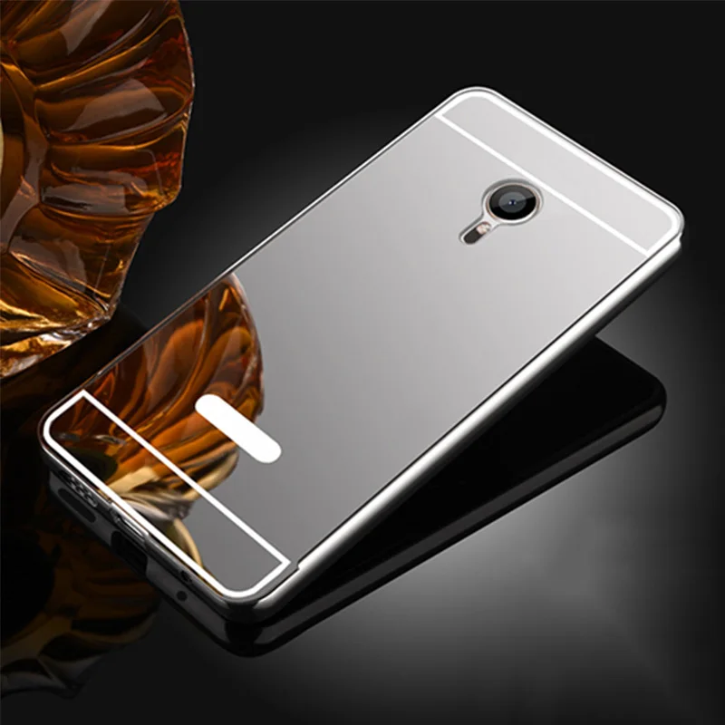 Luxury Plating Aluminum Frame+Acrylic Mirror Phone Case For Meizu MX5 Pro6 Meilan 2 3 note Metal Frame Battery Protective |