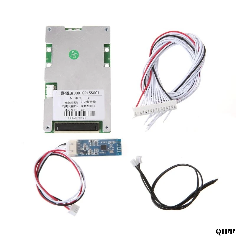 

Drop Ship Lithium Battery Protective Board With Bluetooth 14S BMS PCB Mobile Static Current Intelligent 48V Components APR28
