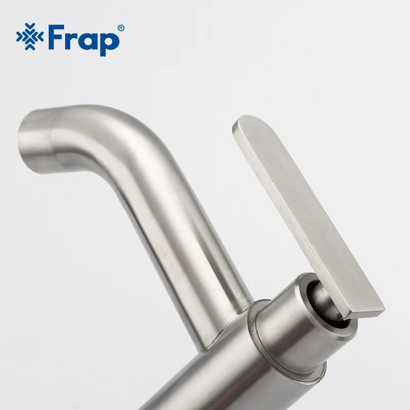 Frap смеситель для раковины кран ванная комната с одной ручкой хромированный