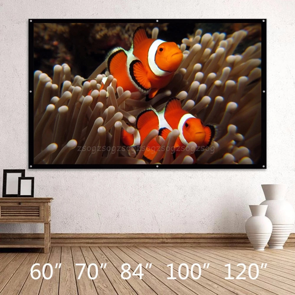 60 &quot/70&quot/84 &quot/100&quot/120 &quotпроектор экран 16:9 для домашнего кинотеатра вечерние