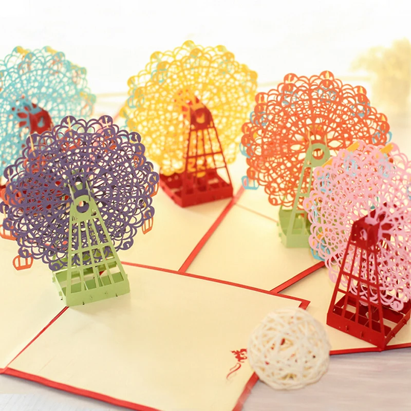 (10 шт./лот) бесплатная доставка День рождения 3D моделирование модель РЕТРО колесо