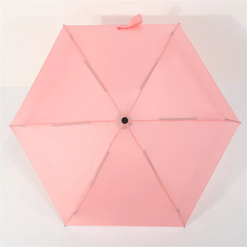 Pink DMBRELLA Маленький модный складной зонтик от дождя анти-УФ водонепроницаемый портативный дорожный зонтик женский подарок мини Карманный для девочек DM001 - Цвет: Pink