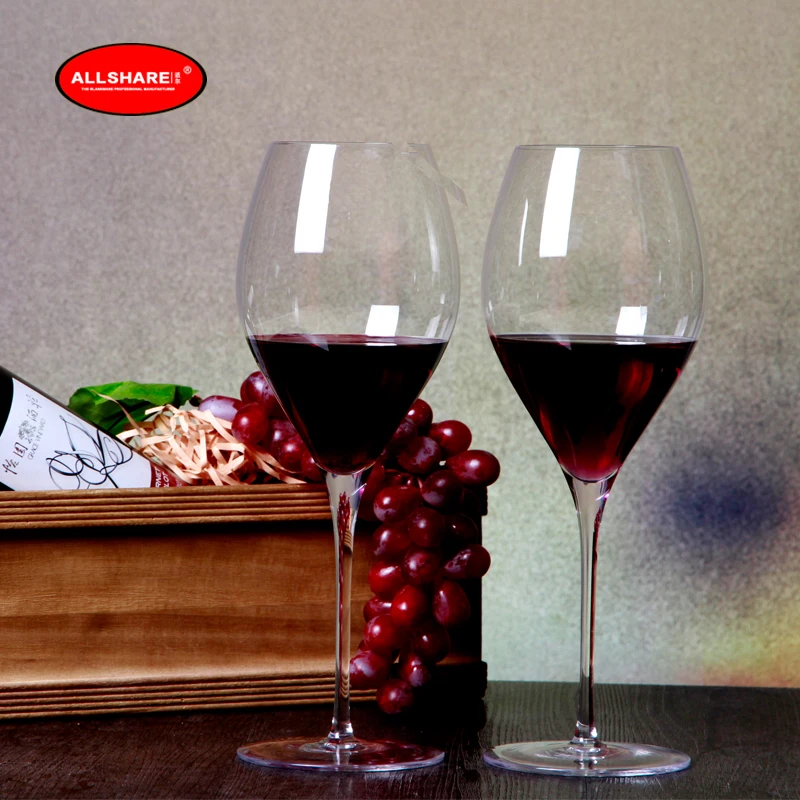 Набор из 2-х качественных винных рюмок из безсвинцового кристалла, ручной работы для свадьбы с бесплатной доставкой, артикул 900003.