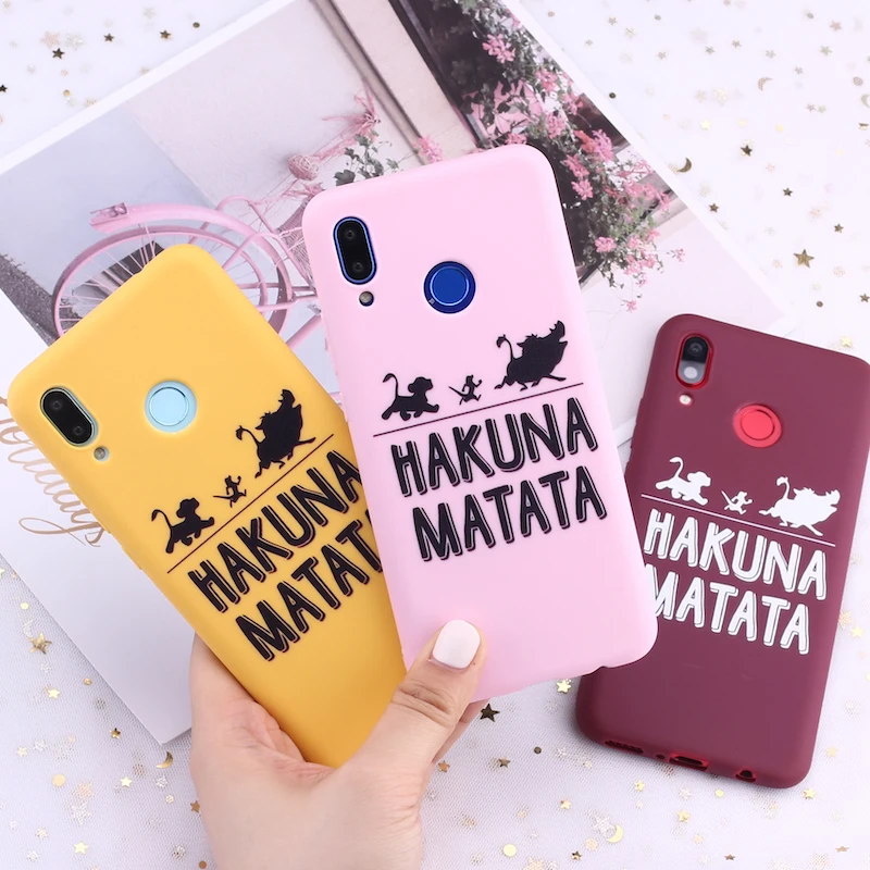 Для Samsung S8 S9 S10 S10e Plus Note 8 9 10 A7 A8 Hakuna Matata Король Лев конфеты силиконовый чехол для телефона Capa Fundas Coque