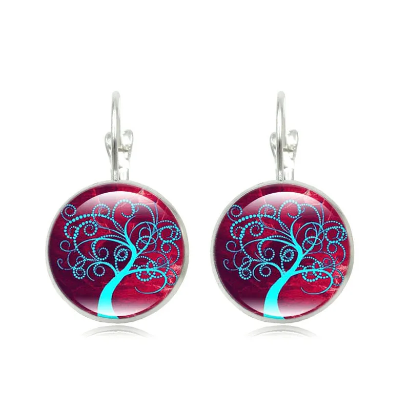 Женские серьги гвоздики XUSHUI XJ Tree of Life с эффектом пуш ап 9 стилей|earrings tree life|tree life