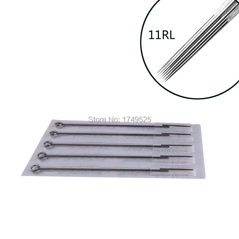 50 шт. профессиональные иглы для тату 11RL круглые шейдеры стерилизуют Иглы