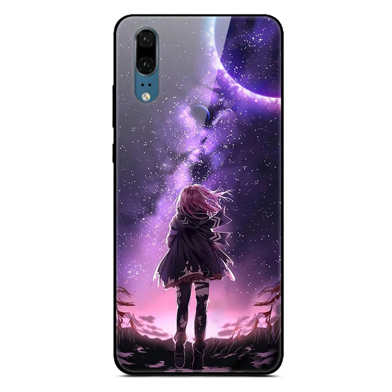 Для huawei P30 P20 Pro Lite чехол из закаленного стекла для телефона черный силиконовый чехол-Бампер для huawei P20 Lite P 30 Lite P20 Pro