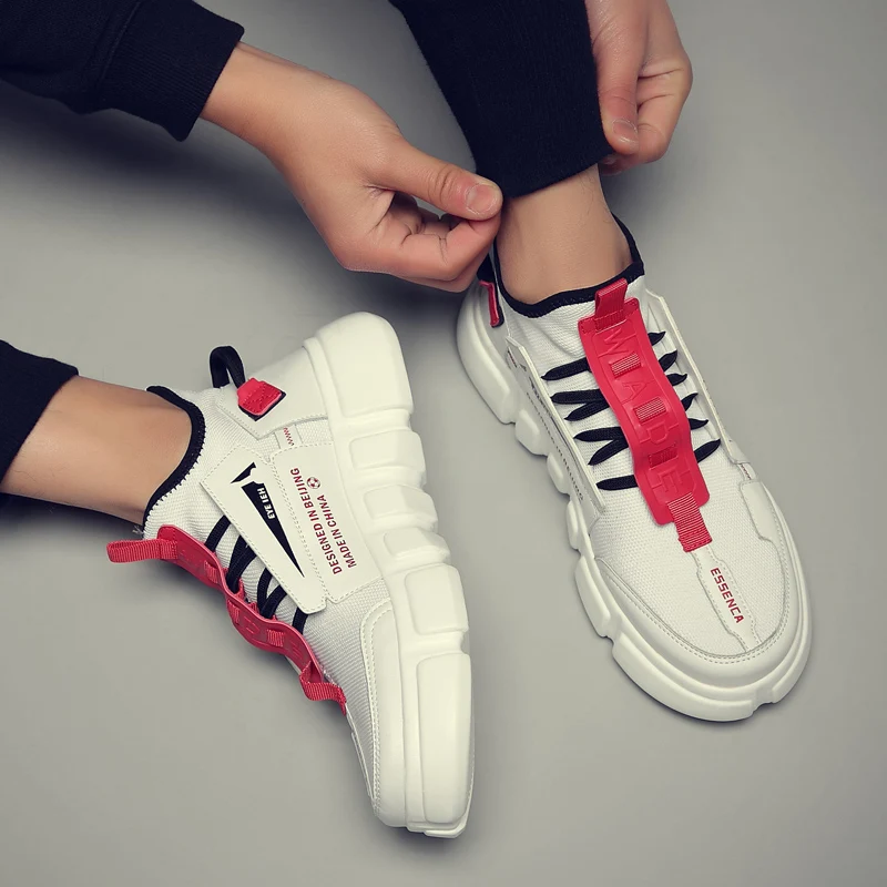 Винтажная модная мужская спортивная обувь для папы оранжевый цвет 2019 легкая