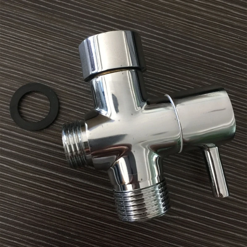 Хромированной латуни 1/" 7/8" Т-адаптер 3 способа клапан для Ванная комната Насадки для душа переключателем для ванной туалета Биде опрыскиватель Насадки для душа