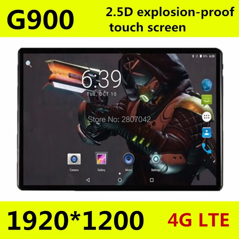 10,1 дюймов 2.5D экран 4G LTE планшетный ПК Восьмиядерный 1920*1200 HD ips 6 ГБ 128 Гб wifi Bluetooth gps Android 9,0 планшеты