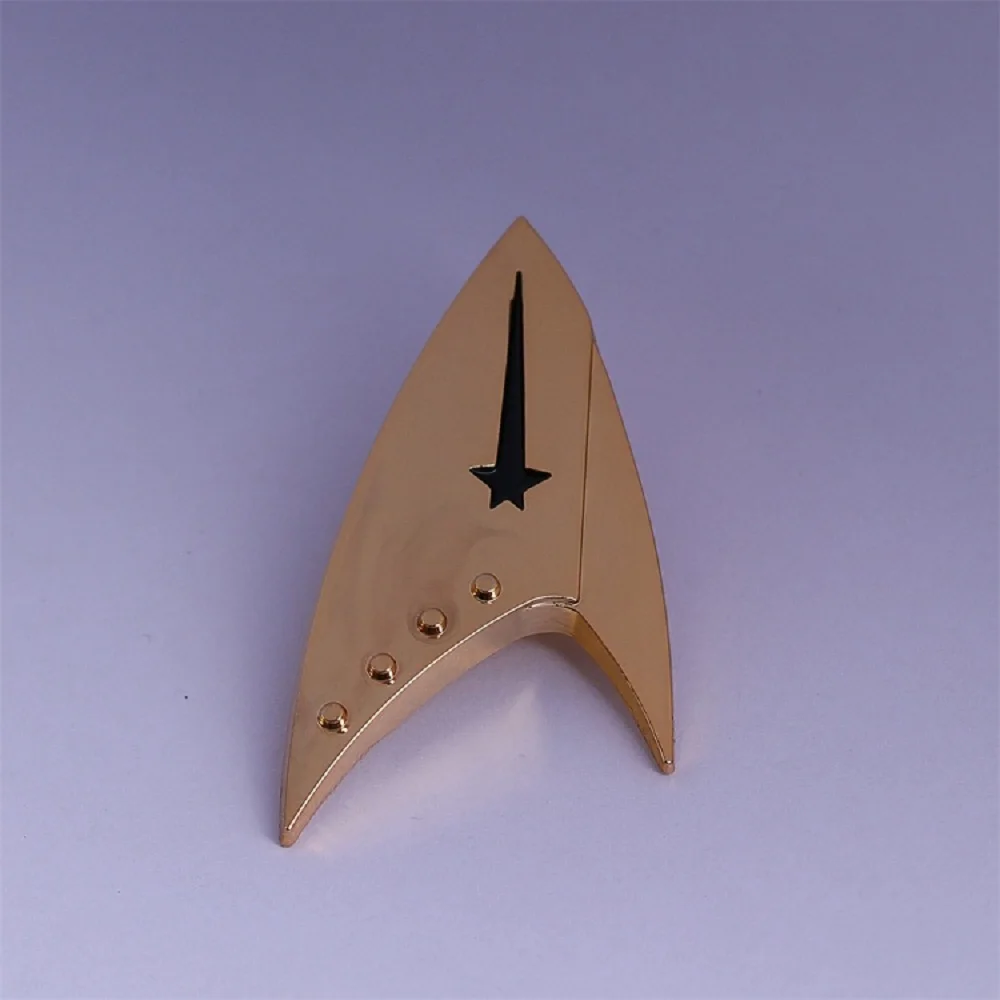 

Star Discovery Captain Badge Command Badge Starfleet Brooches Metal Cosplay Prop